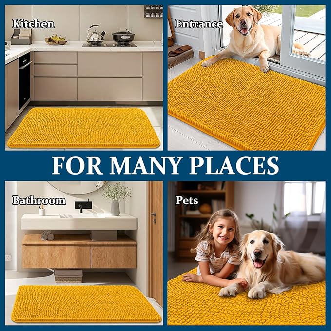 OLANLY Dog Door Mat for Muddy Paws 40x24, Absorbs Moisture and Dirt, Absorbent - Image 8