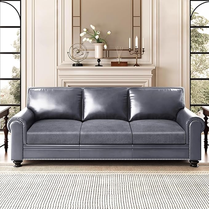 Leather Look Couch Cushion Covers Sofa Seat Slipcovers Sets Couches Furniture - Image 2