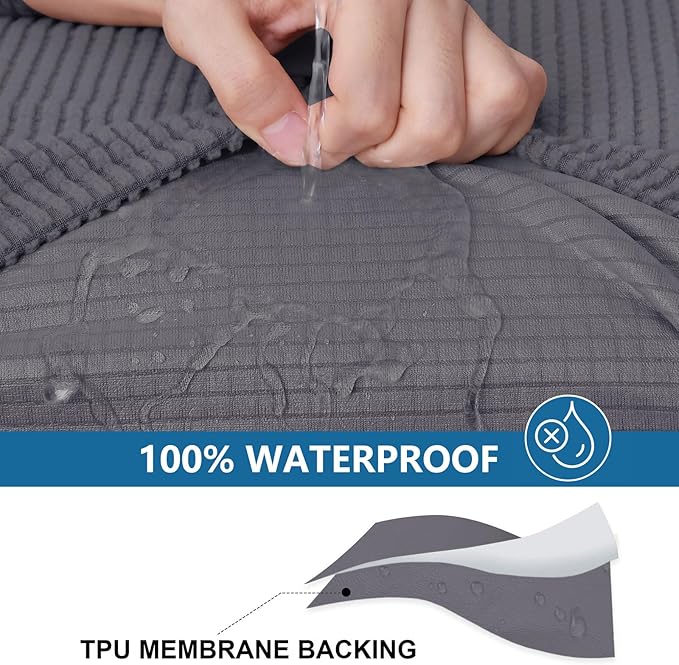 hyha Waterproof Couch Cushion Covers, Washable Sofa Cushion Slipcovers - Image 3