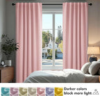 Deconovo Blackout Curtains, Thermal Insulated, W52 x L45 2 Panels, Back Tab - Image 4