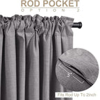 100% Blackout Shield Linen Blackout Curtains - Image 4
