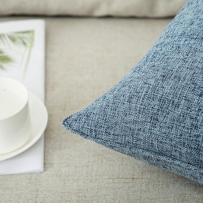 HPUK Linen Throw Pillow Covers Pack of 2, 20x20 Inch Accent Cushion Covers - Image 8