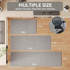 YDKGL Kitchen Rugs Kitchen Mats for Floor Non Slip Washable Gray 17"x30"