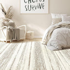 Nakagishi 6x9 Area Rugs Living Room: Washable Boho Large Neutral Soft Farmhouse - Image 6