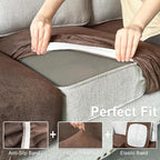 Leather Look Couch Cushion Covers Sofa Seat Slipcovers Sets Couches Furniture - Image 4