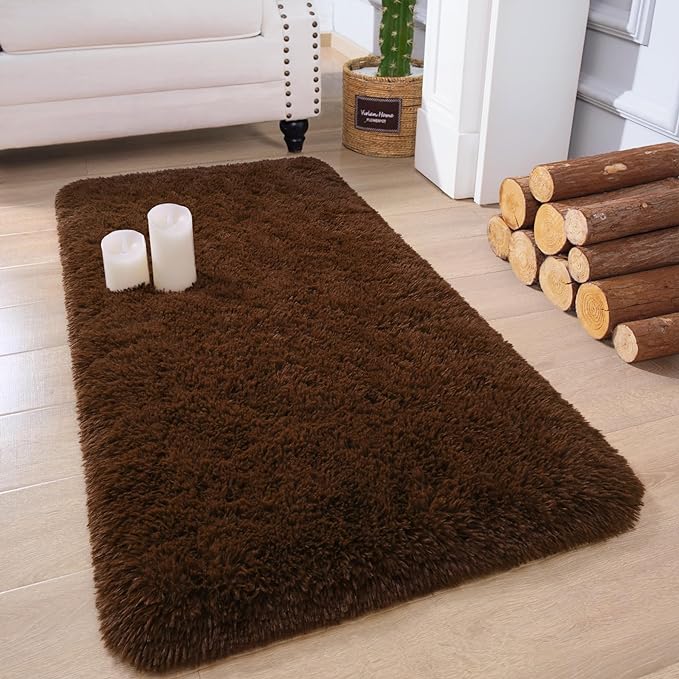 Chicrug Soft Runner Rug for Bedroom Living Room Plush Fluffy Rugs 2x4 Feet by ChicrugHomeDecor