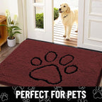 Smiry Dog Door Mat for Muddy Paws, Absorbent Dirt Trapper Non Slip Quick Dry - Image 7