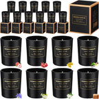 MTLEE 24 Pcs Scented Soy Candles Jar Gift, Classic Style, Fresh Scent