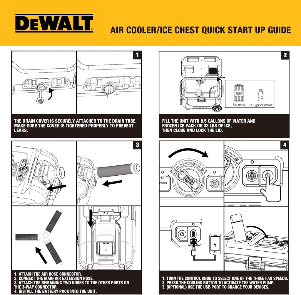 DEWALT Evaporative Air Cooler with Battery & Charger, DXACN01A