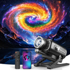 One Fire 3D Galaxy Projector, 65 Scenes HD Star Projector Bluetooth Speaker