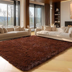 ONASAR Brown Rugs for Living Room Bedroom, 5x8 Fluffy Bedside Area Rug by ONASAR