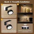 Picture Lights for Wall, Wireless Poster Lights Battery Operated, Black