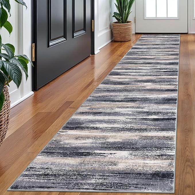 Lansny Modern Abstract Runner Rug 2x10 by lansny