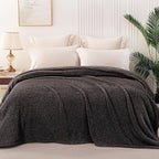 Whale Flotilla Twin Size Fuzzy Fleece Blanket, Fluffy Warm Soft Jacquard Bed - Image 3