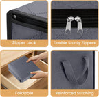Fab totes 6 Pack Storage Bags for Clothes Blanket Storage Bins with Lids