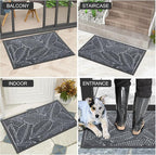Colorxy Waterproof Doormat, Sturdy Natural Rubber Front Indoor Mat, Non Slip - Image 6
