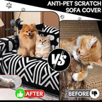 HANDONTIME Boho Couch Cover Blanket Geometric Striped Pet Covers - Image 3