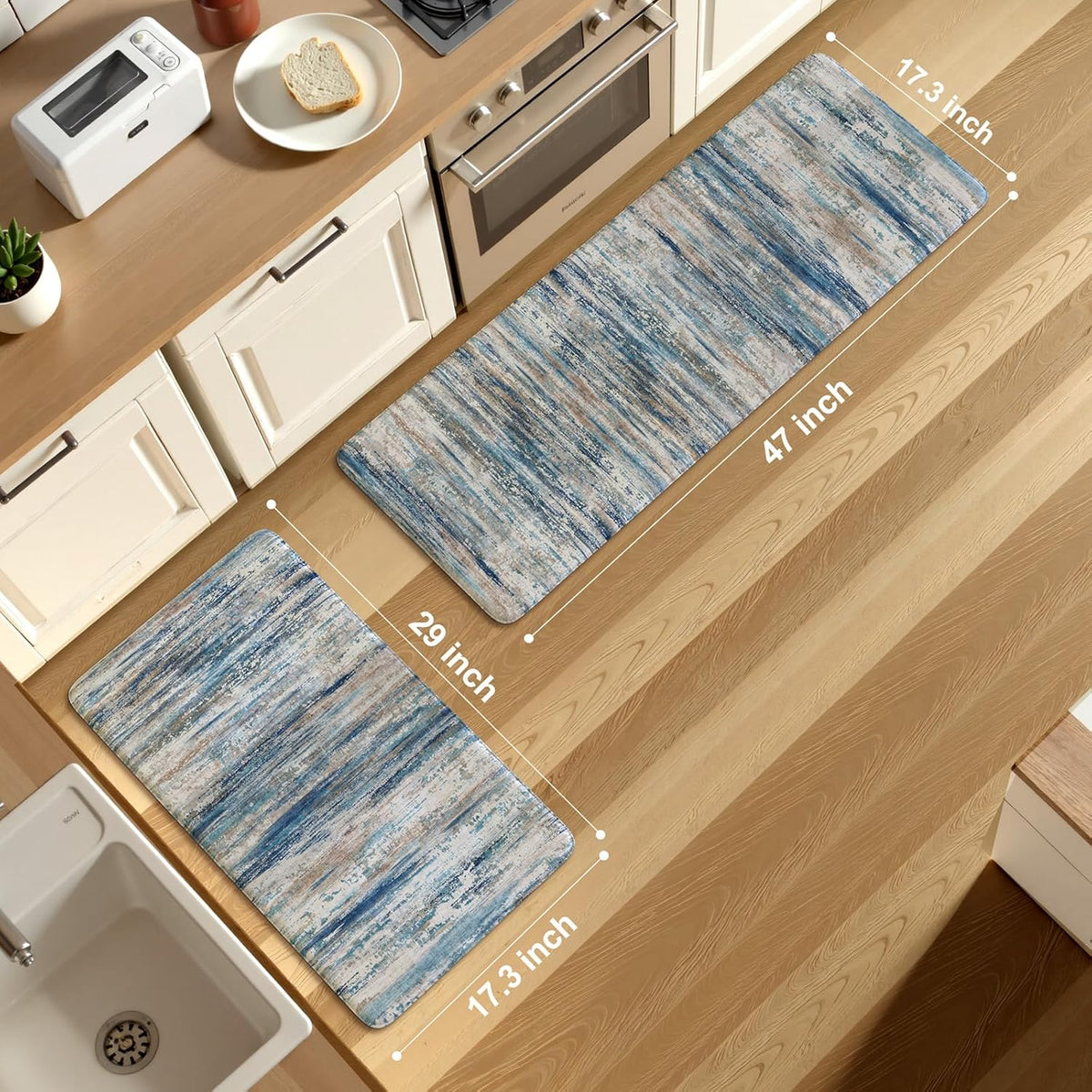 KIMODE Christmas Anti Fatigue Kitchen Mats for Floor,Farmhouse Kitchen Rugs