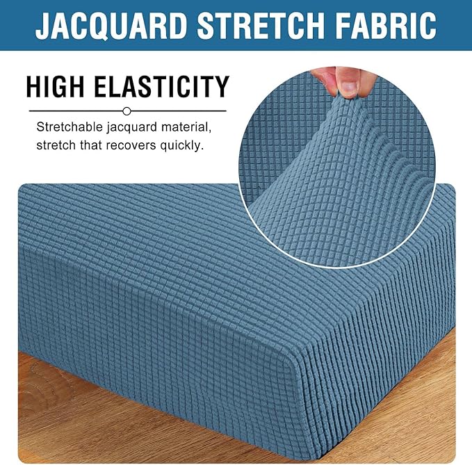 H.VERSAILTEX Super Stretch Individual Seat Cushion Covers Sofa Covers Slipcover - Image 4