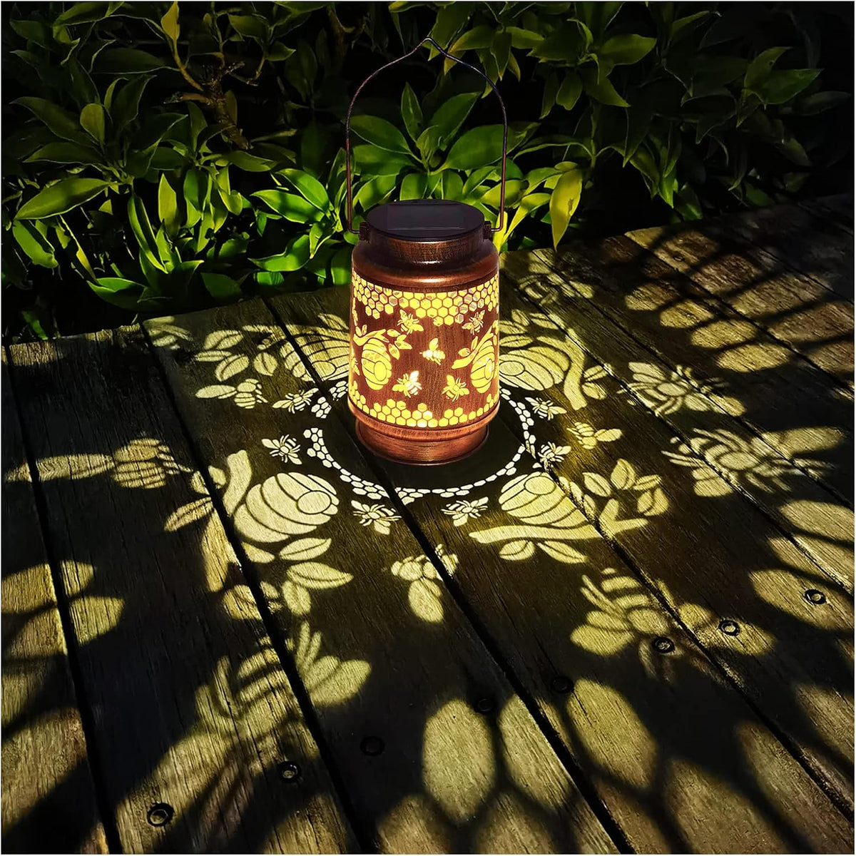 Solar Lanterns Outdoor Waterproof Butterfly Garden Decor Birthday Gifts for Women Mom Grandma, Hanging Solar Lights Metal Lantern Decoration Outside for Yard, Patio, Backyard, Porch