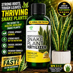 Professional Liquid Snake Plant Fertilizer 3-1-2 Concentrate 8 oz, Premium Snake Plant Food for Indoor Plants, Liquid Fertilizer for Snake Plants and Houseplants, Made in USA