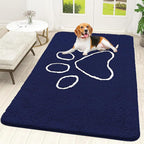 OLANLY Dog Door Mat for Muddy Paws 59x35, Paw Print Design, Absorbs Moisture by OLANLY