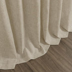 Eggshell Beige Linen 112 Inch Curtains - Image 9