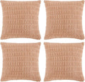 Fancy Homi 4 Packs Peach Decorative Throw Pillow Covers 18x18 Inch by Fancy+Homi