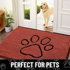 Smiry Dog Door Mat for Muddy Paws, Absorbent Dirt Trapper Non Slip Quick Dry - Image 7