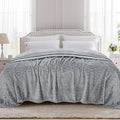 TOONOW Fleece Bed Blanket Queen Size 90x90 inches, Super Soft Fluffy Fuzzy by TOONOW