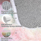 ONASAR Rainbow Area Rugs for Living Room, 5x8 Fluffy Girls Bedroom Rug - Image 3