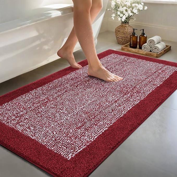 60x24 Long Bathroom Rugs Washable Non Slip, Soft Absorbent Quick Dry Mats by Unknown
