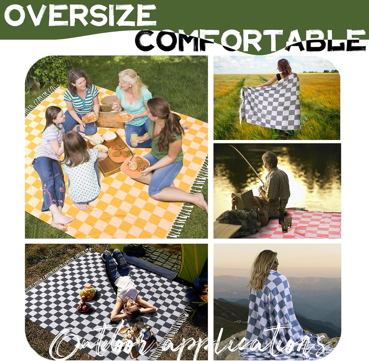 Extra Large Turkish Beach Towel Picnic Mat Throw Blanket Summer Woven Rectangle Tablecloth White Table Clothes XL Outdoor Essentials Beach Accessories Garden Party Decor Patio Park Lawn Grass Festival
