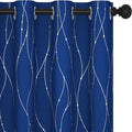 Deconovo Blackout Curtains, Thermal Insulated Noise‑Reducing Drapes, Wave Line by Deconovo