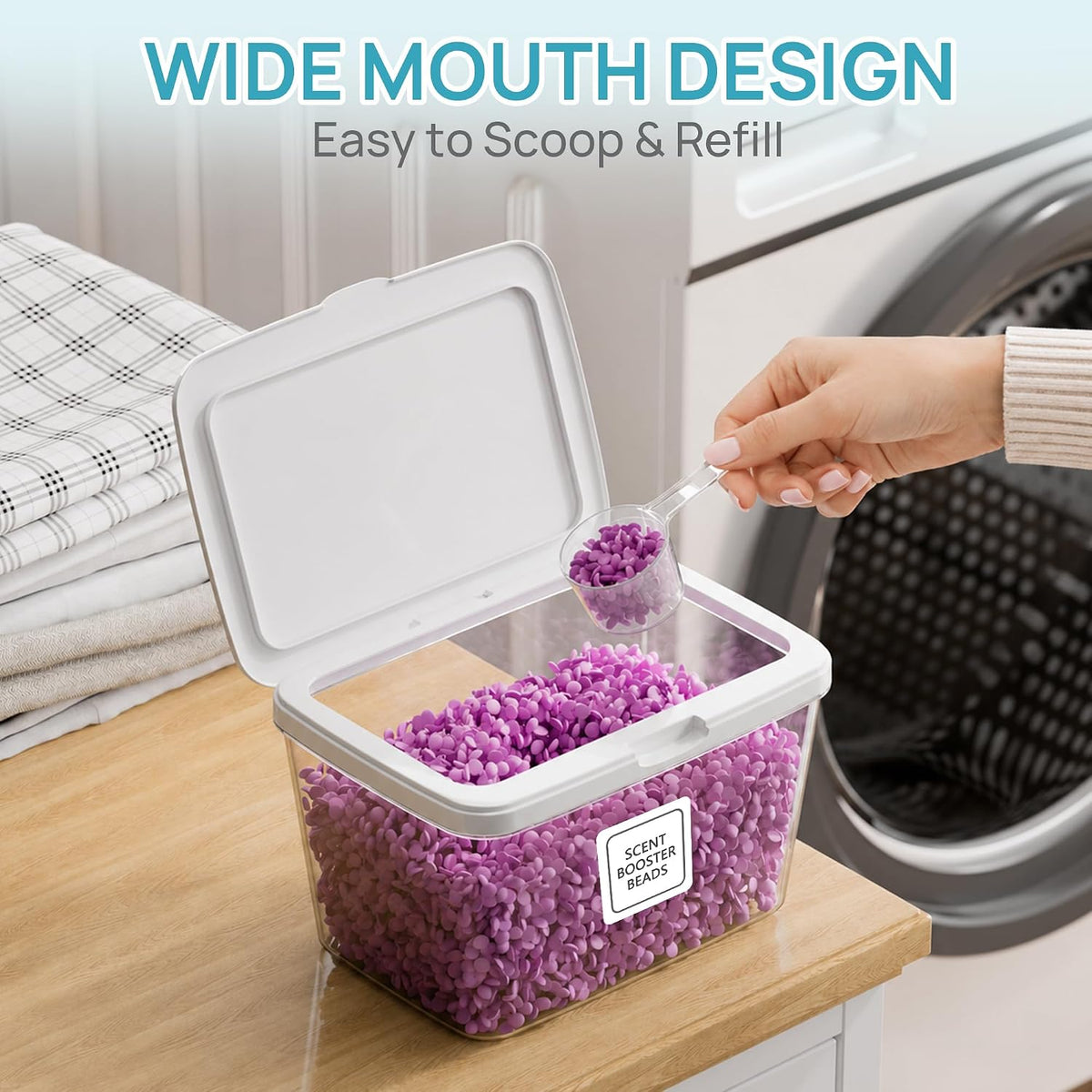 Vtopmart 4 Pack Laundry Pods & Detergent Container, Dryer Sheet Holder