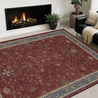 5x7 Boho Dark Red Rug for Living Room - Image 8