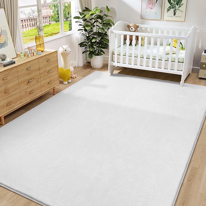 Amearea Large Modern Area Rugs for Bedroom Living Room, 6x9 Feet White - Image 6