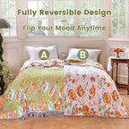 MSGKV Boho Throw Blanket 60"x80" Floral 100% Cotton Blanket - Image 4