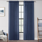 Navy Blue Curtains 96 inch Length by Jolilight