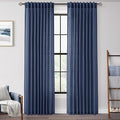 Navy Blue Curtains 84 inch Length by Jolilight