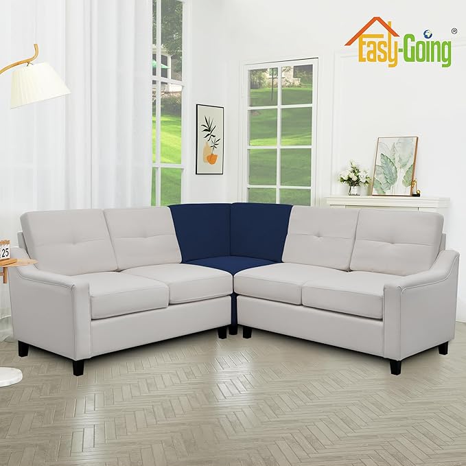 Easy-Going Stretch Sectional Corner Sofa Slipcover 1-Piece Couch Sofa Cover - Image 3