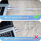 50 Cable Clips, Clear Cord Organizer, Cable Management Desk Wall