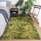 Goideal Fluffy Rug for Bedroom Living Room, 5x7 Green Area Rugs, Faux Fur Shag - Image 2
