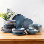 AmorArc Ceramic Dinnerware Sets for 6, 18Pcs Plates and Bowls Sets Dishes