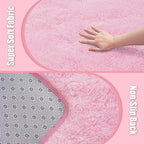 8x10 Fluffy Area Rugs for Living Room, Shag Area Rug for Bedroom, Soft Pink - Image 7
