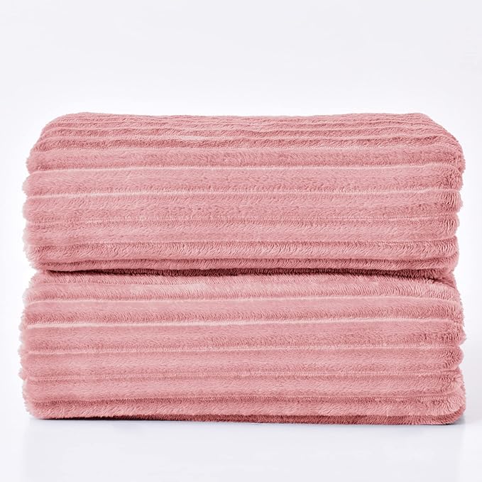 BEDELITE Fleece Blanket Queen Size – 3D Ribbed Jacquard Soft and Warm - Image 9
