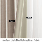MIULEE 100% Blackout Linen Curtains - Image 6