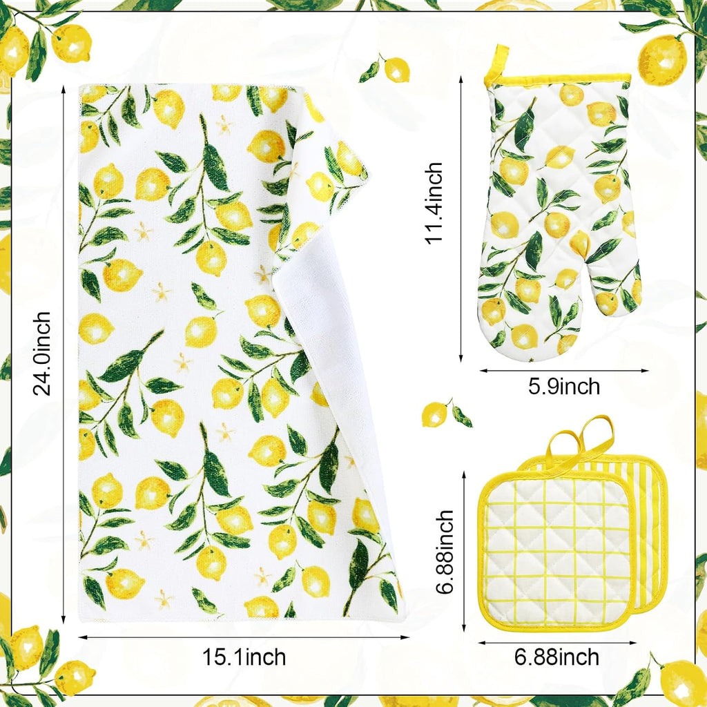 Tigeen 8-Pack Lemon Kitchen Decor Set Lemon Kitchen Accessories