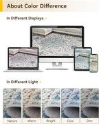 Area Rugs 6'x8' Washable Non-Slip, Floral Vintage Distress Print Pattern - Image 6