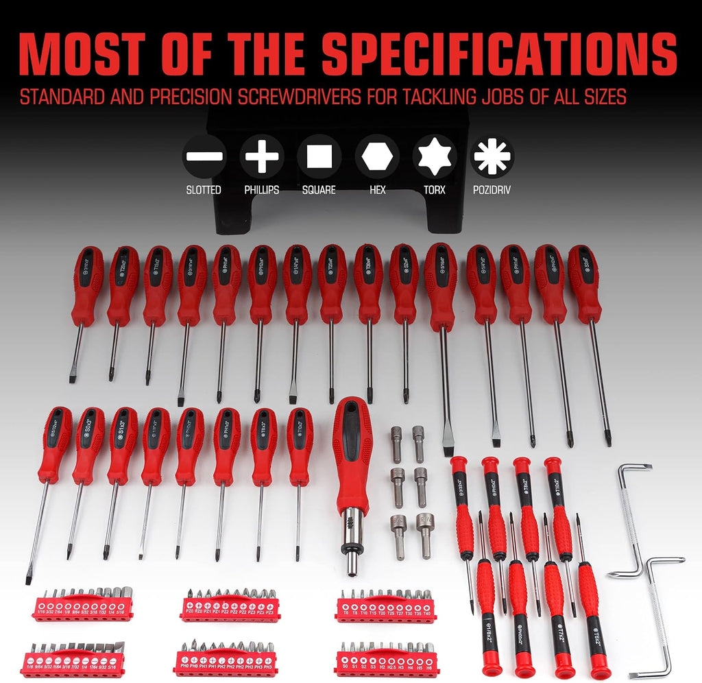 CARTMAN Magnetic Screwdriver Set with Storage Rack